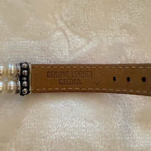 Honora Pink Leather & Pearl Bracelet – Genuine Leather, Silver Accents - EUC - Picture 11 of 13